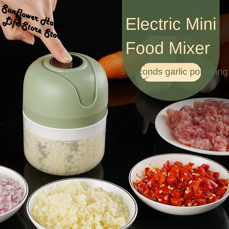 cordless portable electric mini garlic crusher masher usb charging food onion chopper vegetable cutter kitchen gadgets free global shipping