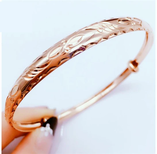 

New Boutique Russian Purple Gold Au585 Bracelet Female 14K Rose Gold San Lodi Blooming Elegant Accessories Fashion