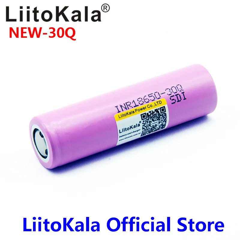 

100pcs LiitoKala 100% Original 3.7V INR 18650 30Q 3000mAh Rechargeable Batteries 18650 Battery High discharge