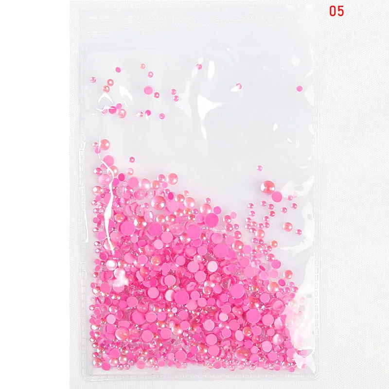 

MYC Semicircle Pearl Nail Art Jewelry Crystal Transparent Color Nail Sequins Aurora Nail Art Decoration For Nail Art Makeup