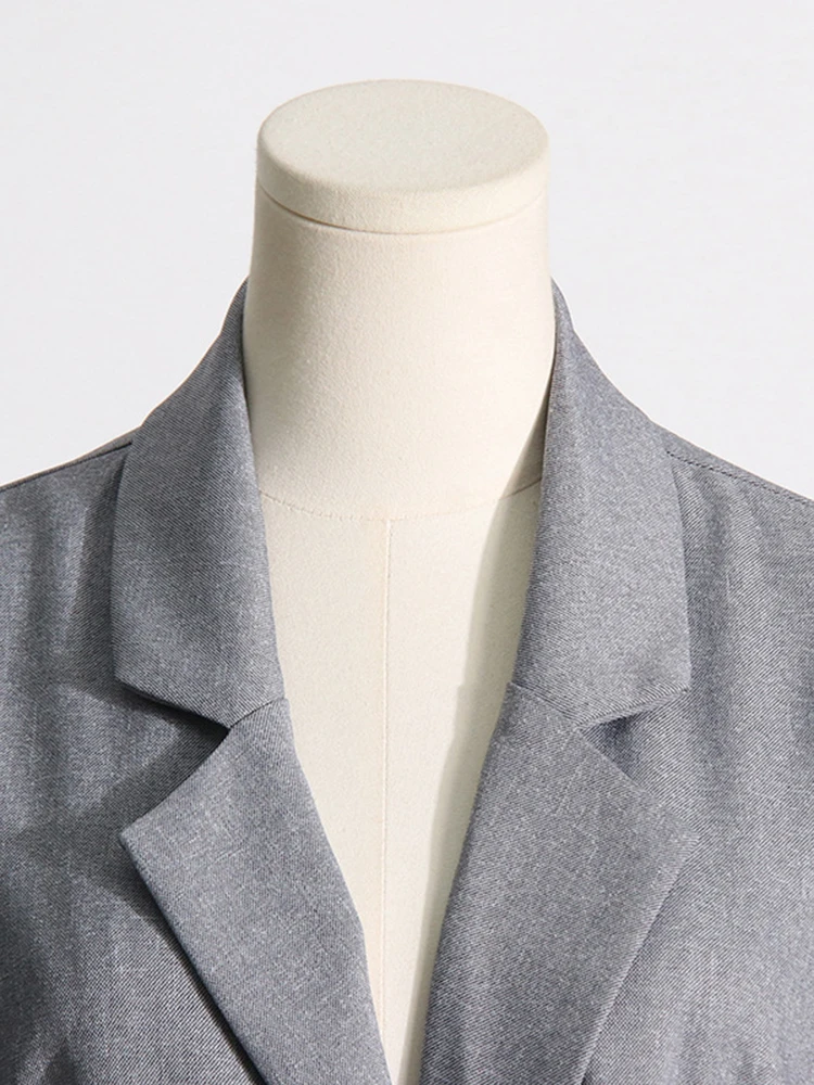 Женский блейзер со шнуровкой VGH повседневный Блейзер лоскутного покроя с