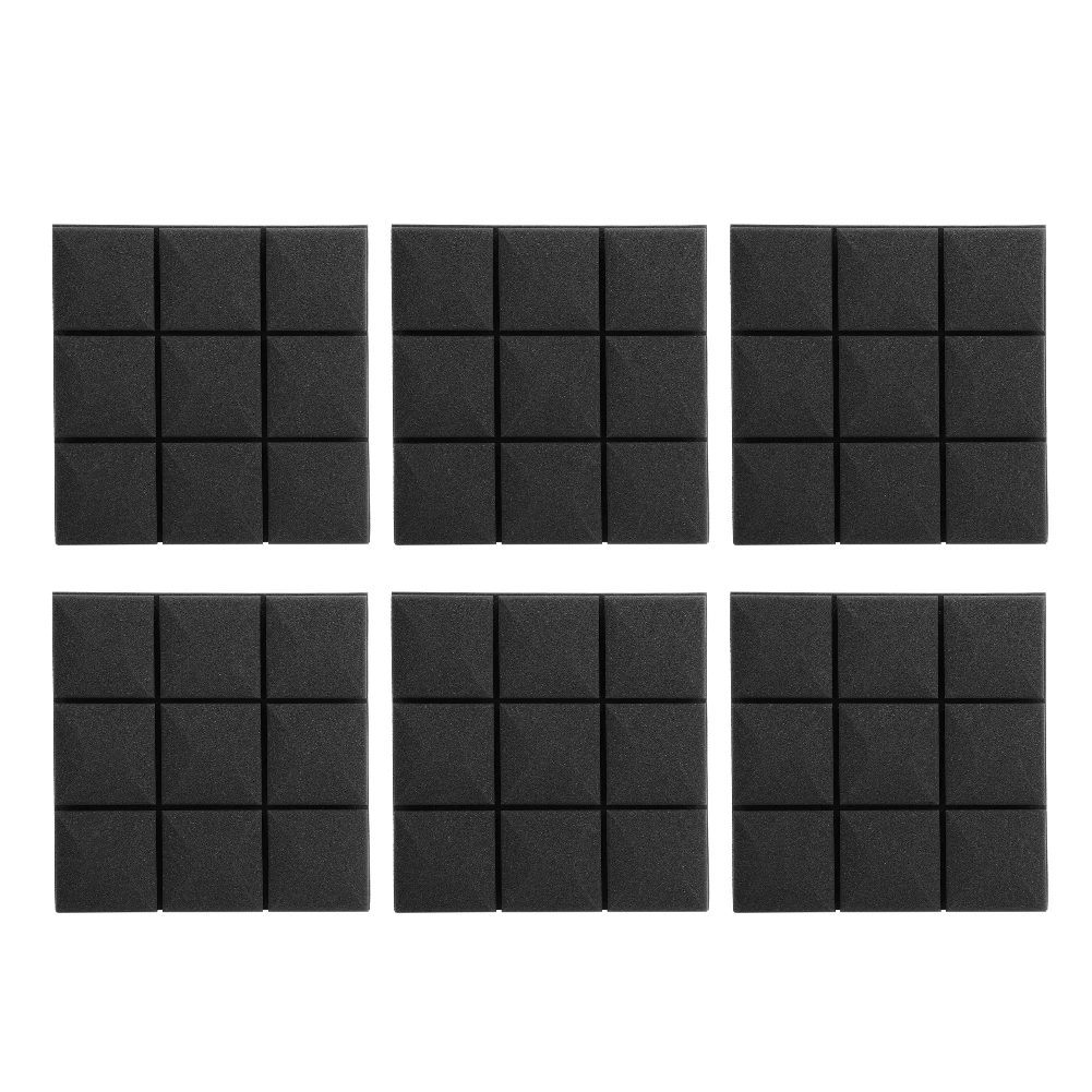 

6pcs Mushroom Shape High Density Sound Absorbing Cotton Foam Acoustic Panels Studio Soundproofing Foam(Black )