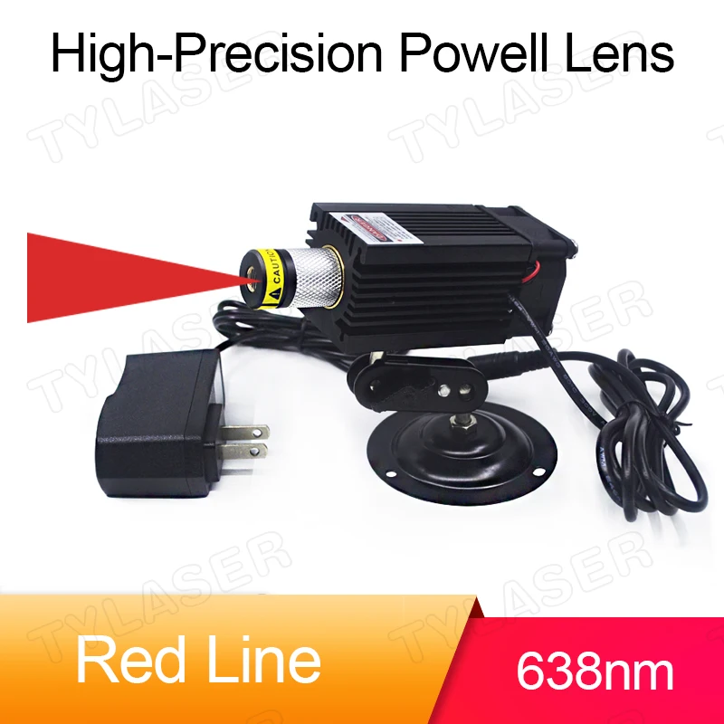 Focusable 1000mw 500mw Uniform Powell Lens Red Line Laser Module 638nm For Machine Version, 2D 3D canners, AGV Robot