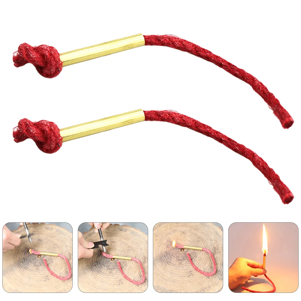 

3 Pcs Fuse Water Proof Matches Wax Wick Gunpowder Tinder Tube Rope Hiking Travel