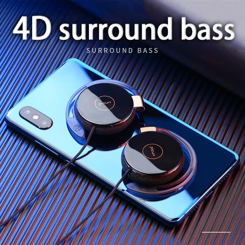 

Ready Stock3.5mm 4D Surround Subwoofer EarHook Earphone Beautiful High Quality Sports Music Headset Wired Callable Headphone