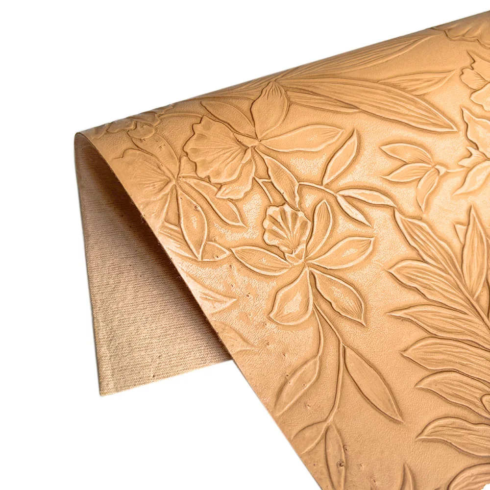 Винтажный цветок с тиснением из искусственной кожи в стиле ретро лист