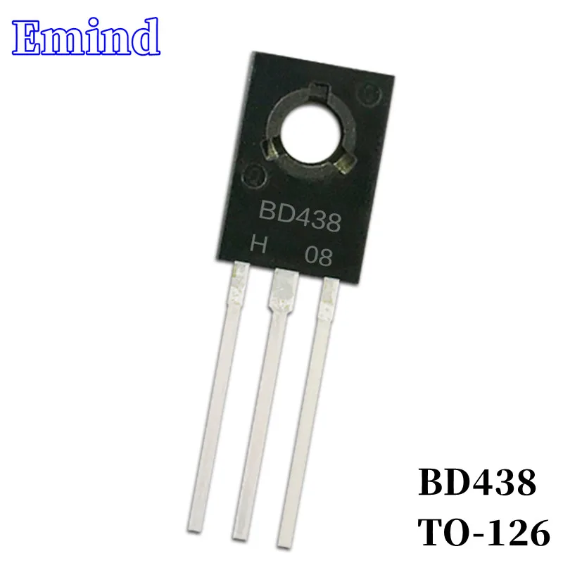 

100/300/500/1000/2000Pcs BD438 DIP Transistor TO-126 PNP Type 45V/8A Bipolar Amplifier Transistor