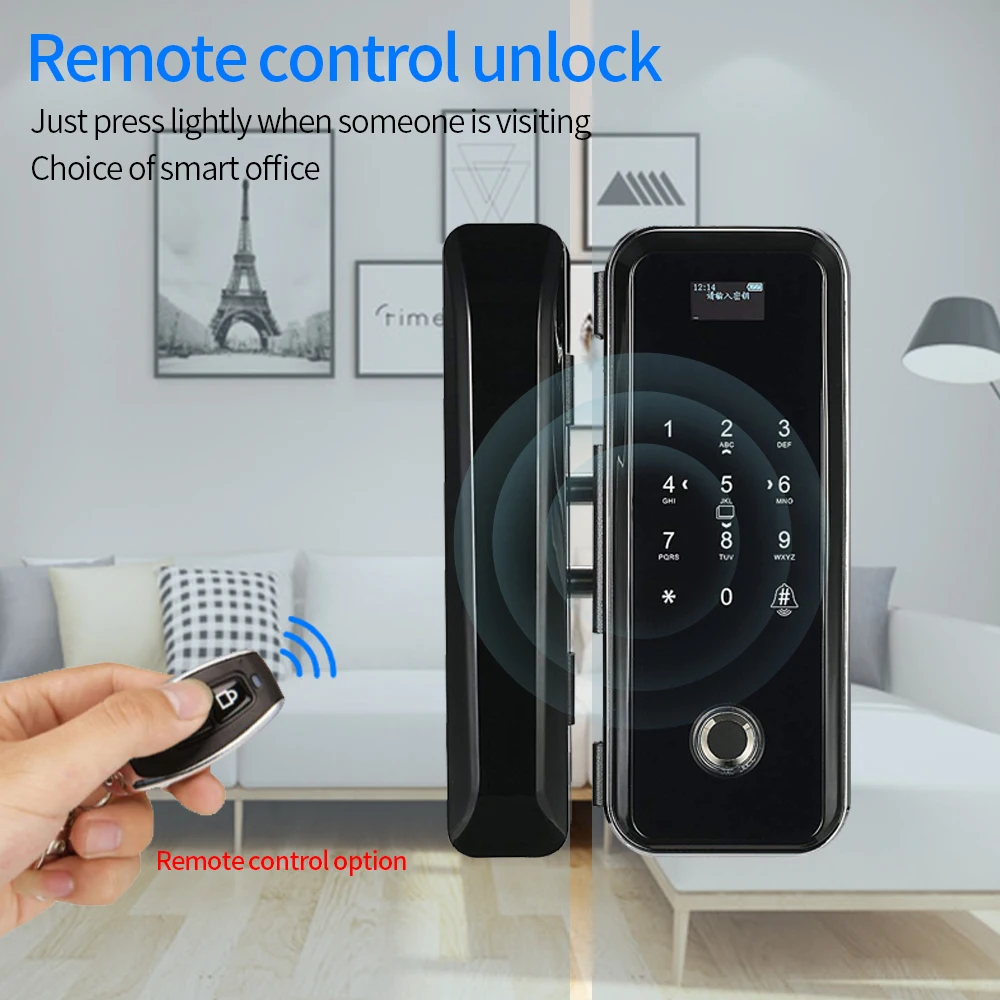 Смарт-замок электронный стеклянный с поддержкой Wi-Fi и RFID-кодом 2 4 ГГц - купить по