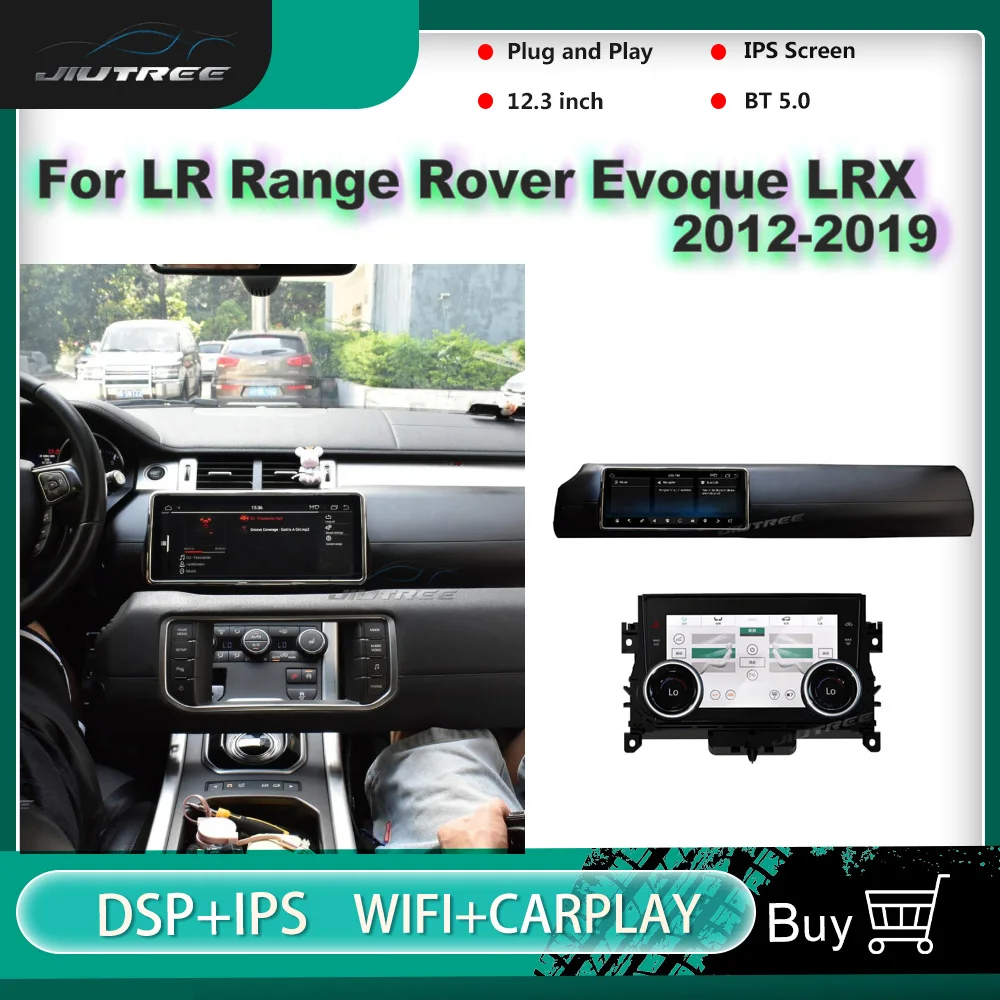 12.3 Inch Android Car Stereo Radio Mulitimedia Play For Land Rover Range Rover Evoque LRX 2012-2019 Air Condition Control Board