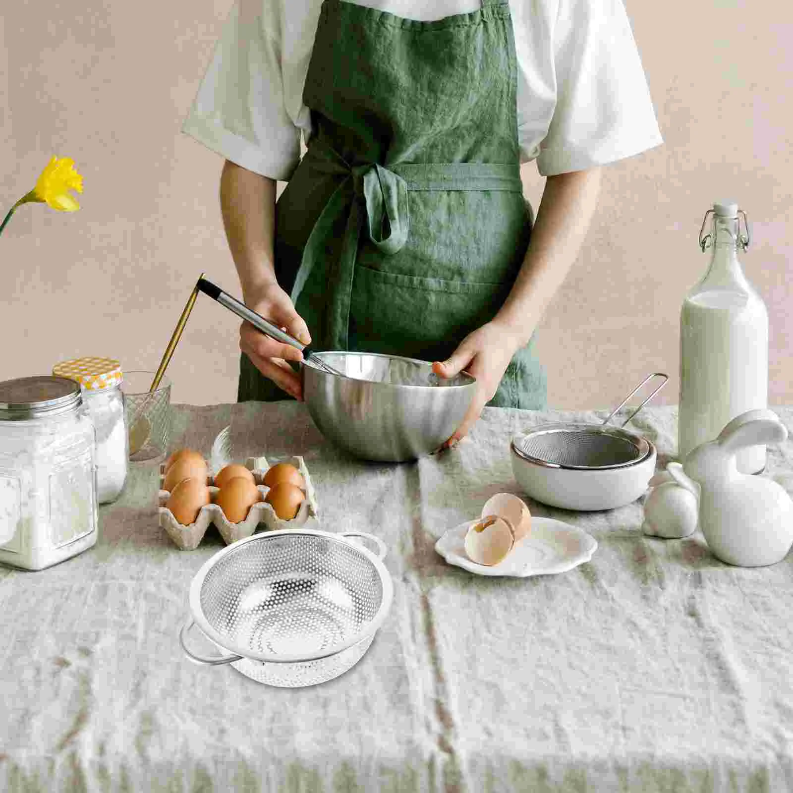 

Mesh Strainer Mesh Colander Strainer Basket Fruit and Vegetable Washing Bowl Drain Basket for Salad Spaghetti