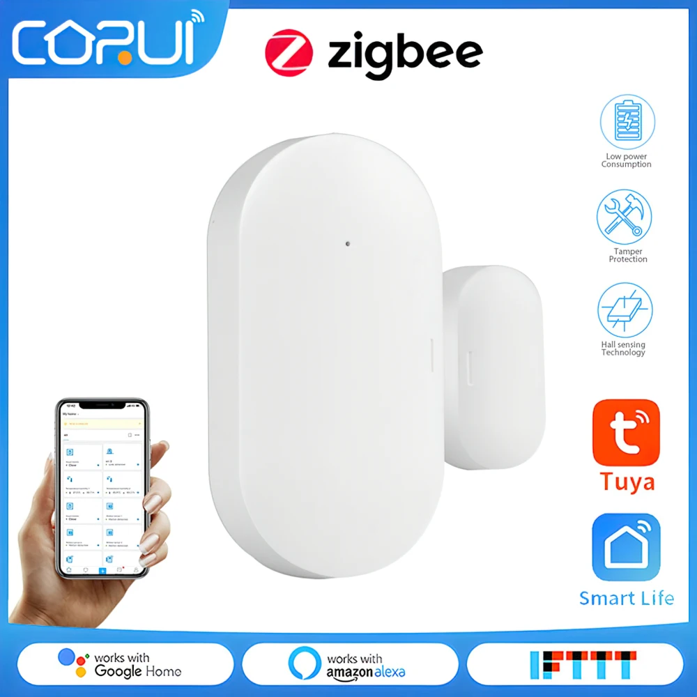 

Детектор магнитного поля двери ZigBee EWelink, Беспроводной сенсор для умного дома для дверей и окон, хаб шлюза CORUI