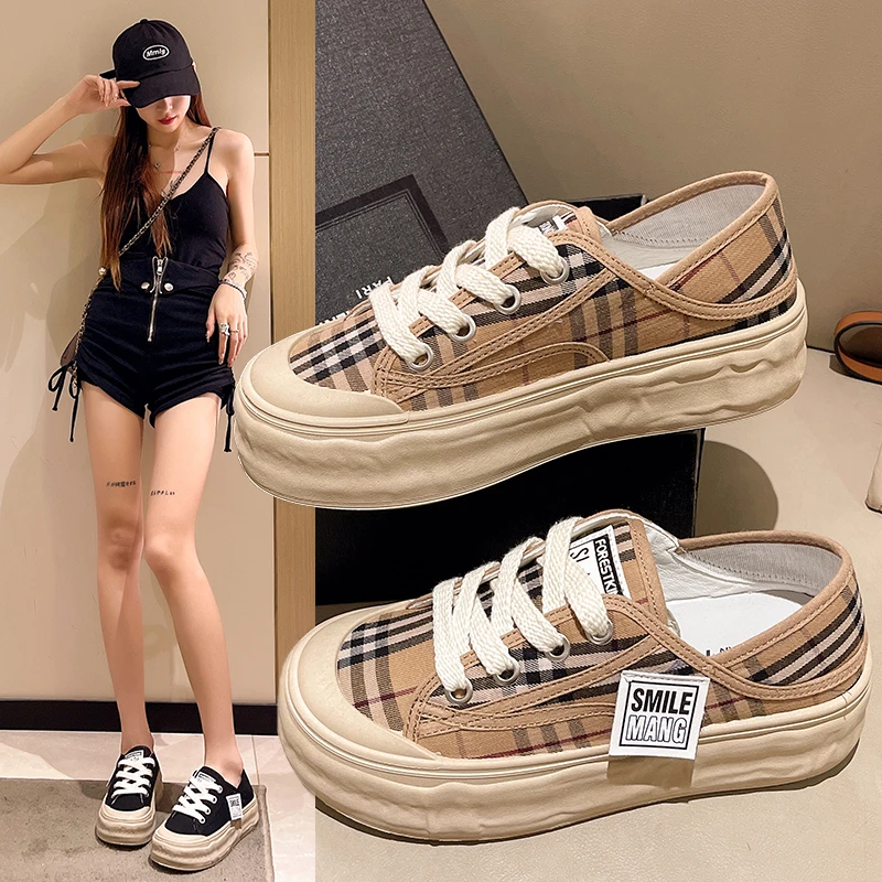 

2023 New Leisure Sports Dirty Shoes Hong Kong Wind Small White Shoes Female Summer All Match Feeling Thick Soled Board Shoes
