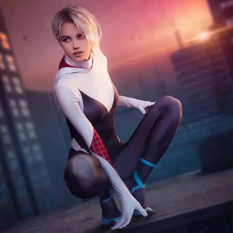 Костюм для косплея Gwen детей и взрослых костюм супергероя Марвел из аниме в стиле