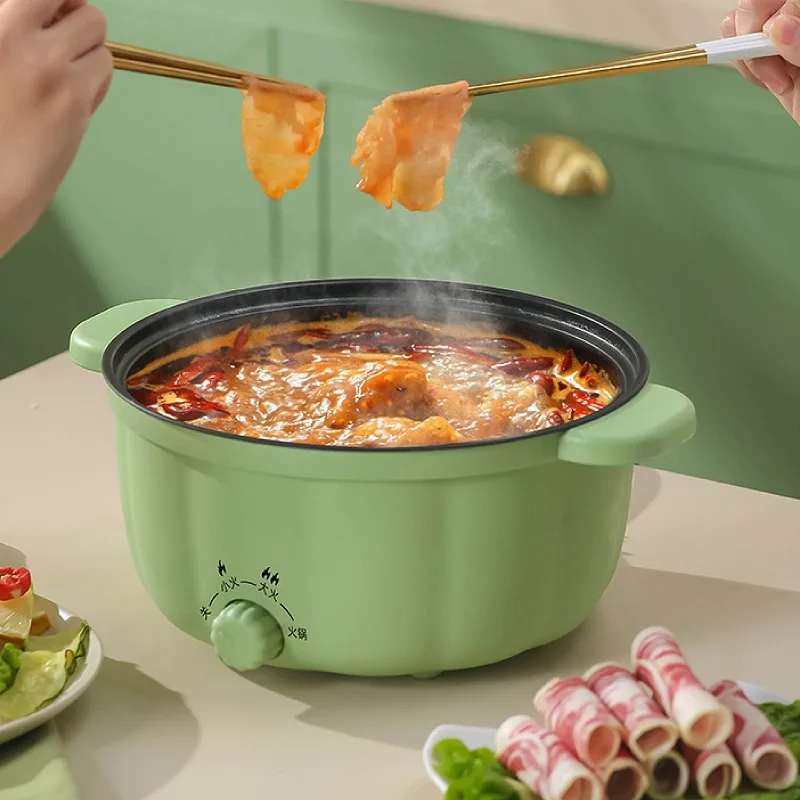 

220V Electric Hot Pot Multifunctional Home Dormitory Noodle Cooking Pot With Steamer Electric Cooking Pot Non Stick Pan 2L-3.5L