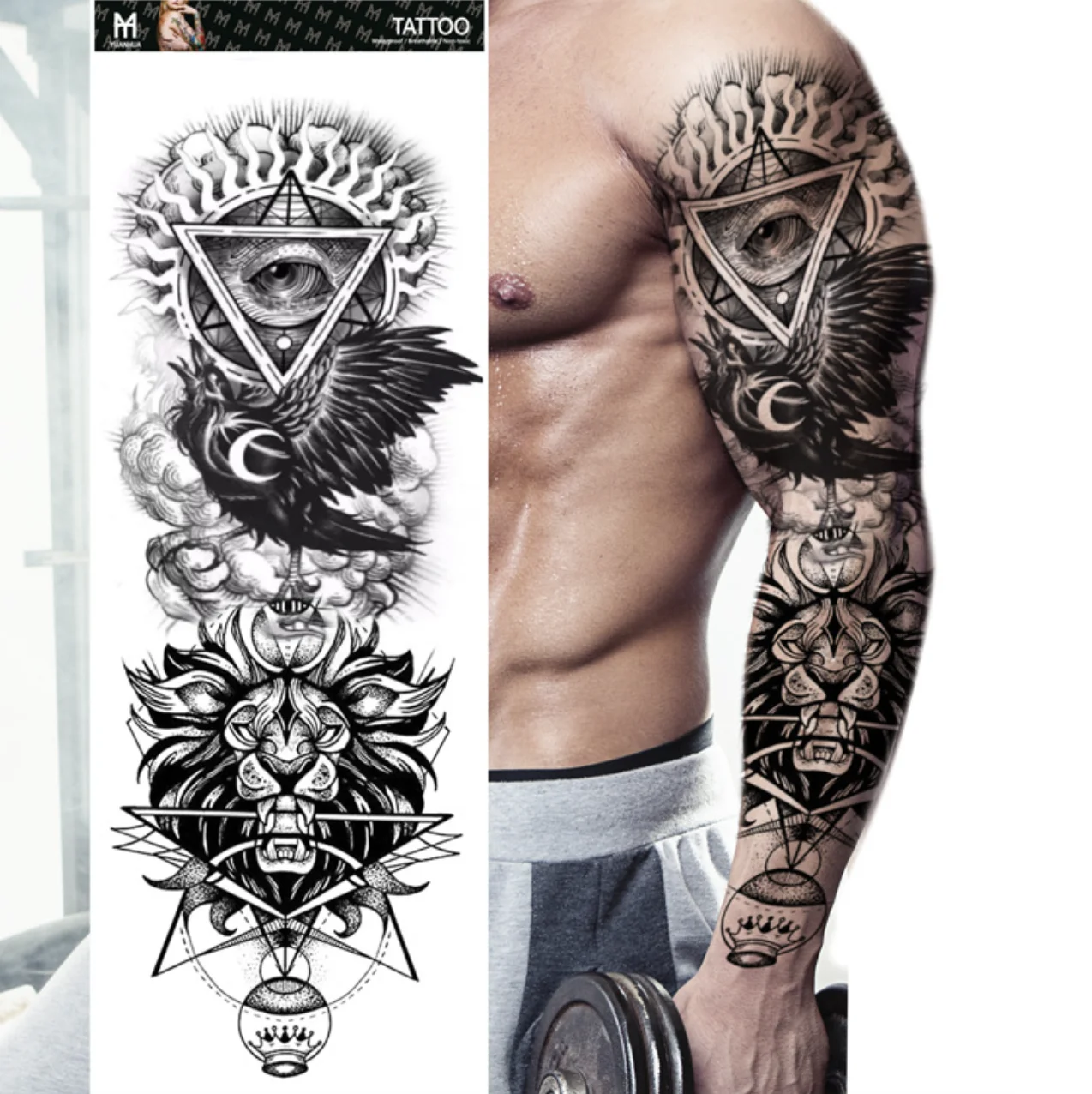 Искусственные Временные татуировки на руку Мужская наклейка водостойкие