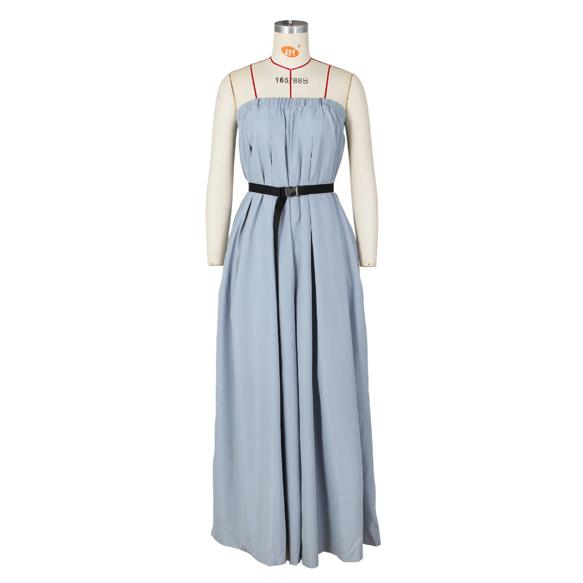 Casual Women Jumpsuits Slash Neck Sash Wide Legs Bodysuit Loose Solid Pattern Outdoor Wear Long Casual Jumpsuit