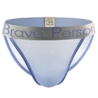 Трусы-плавки мужские, прозрачные, сетчатые, дышащие, с заниженной талией