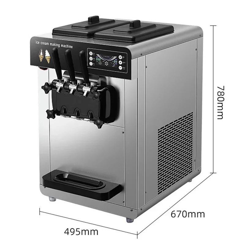 Машина для мороженого большая емкость коммерческая настольная вертикальная