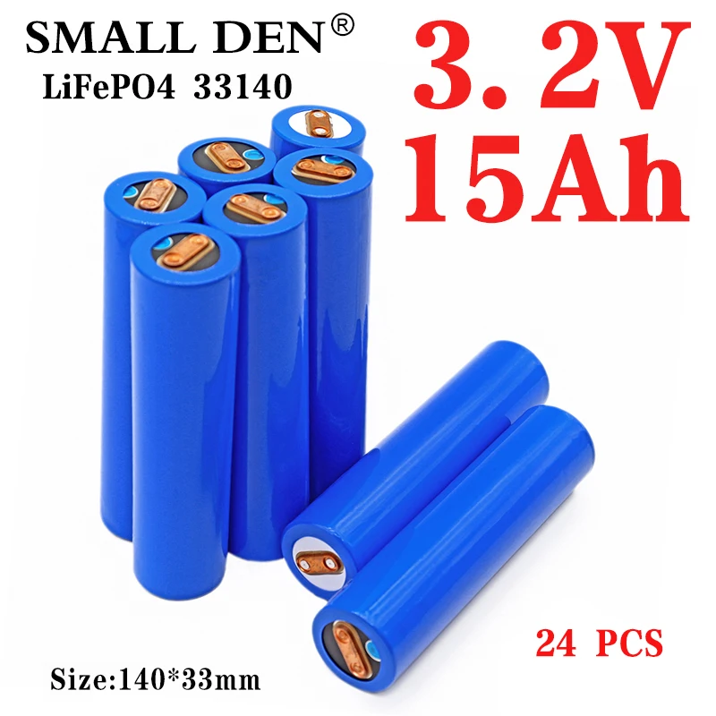 

24pcs NEW 33140 3.2v 15Ah lifepo4 diy 12v 24V 36V 48V 20AH 30AH ebike electric bicycle RV RV scooter power tool battery pack