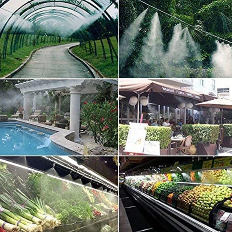 20 штук латунные туманофорсунки тройники распылитель пыли для наружной системы