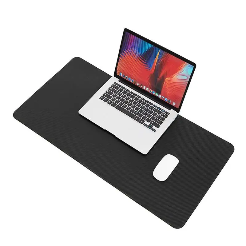 

Настольный коврик, кожаный коврик для клавиатуры, коврик для мыши, водонепроницаемый Нескользящий Резиновый узор из углеродного волокна для защиты игрового стола, работы