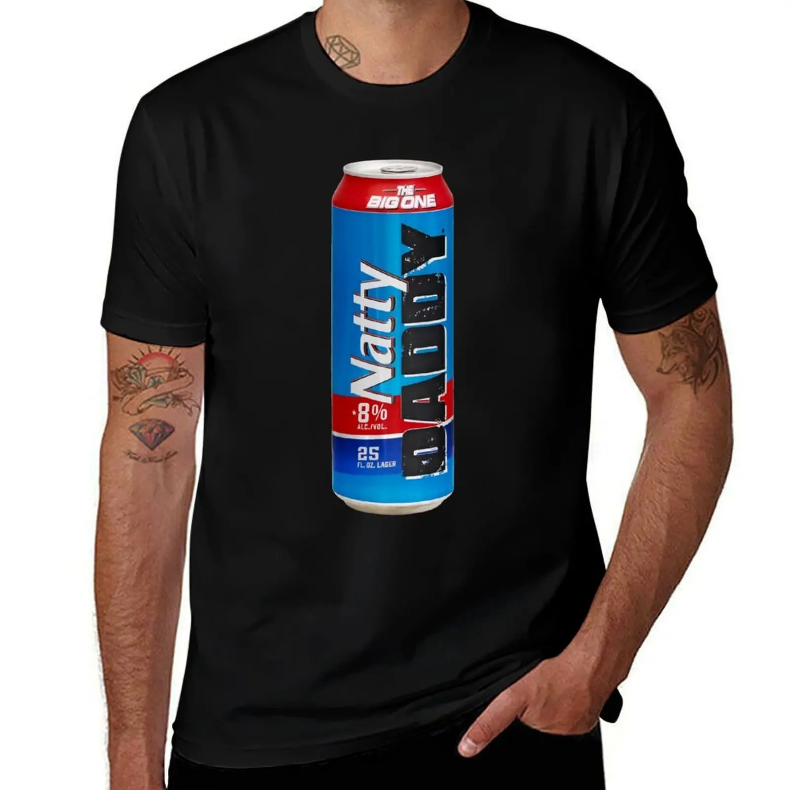 Фото Классическая футболка Natty Daddy Drink, хлопковый топ с короткими рукавами №1
