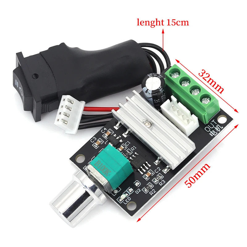 Фото DC 6V 12V 24V 28V 3A 80W Контроллер скорости двигателя постоянного тока ШИМ Регулируемый реверсивный переключатель скорости 1203BB Драйвер двигателя постоянного тока Реверсивный №5