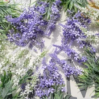 artificial flower flocking plastic lavender bouquet fake plant wedding bridal bouquet romantic provence garden home decoration