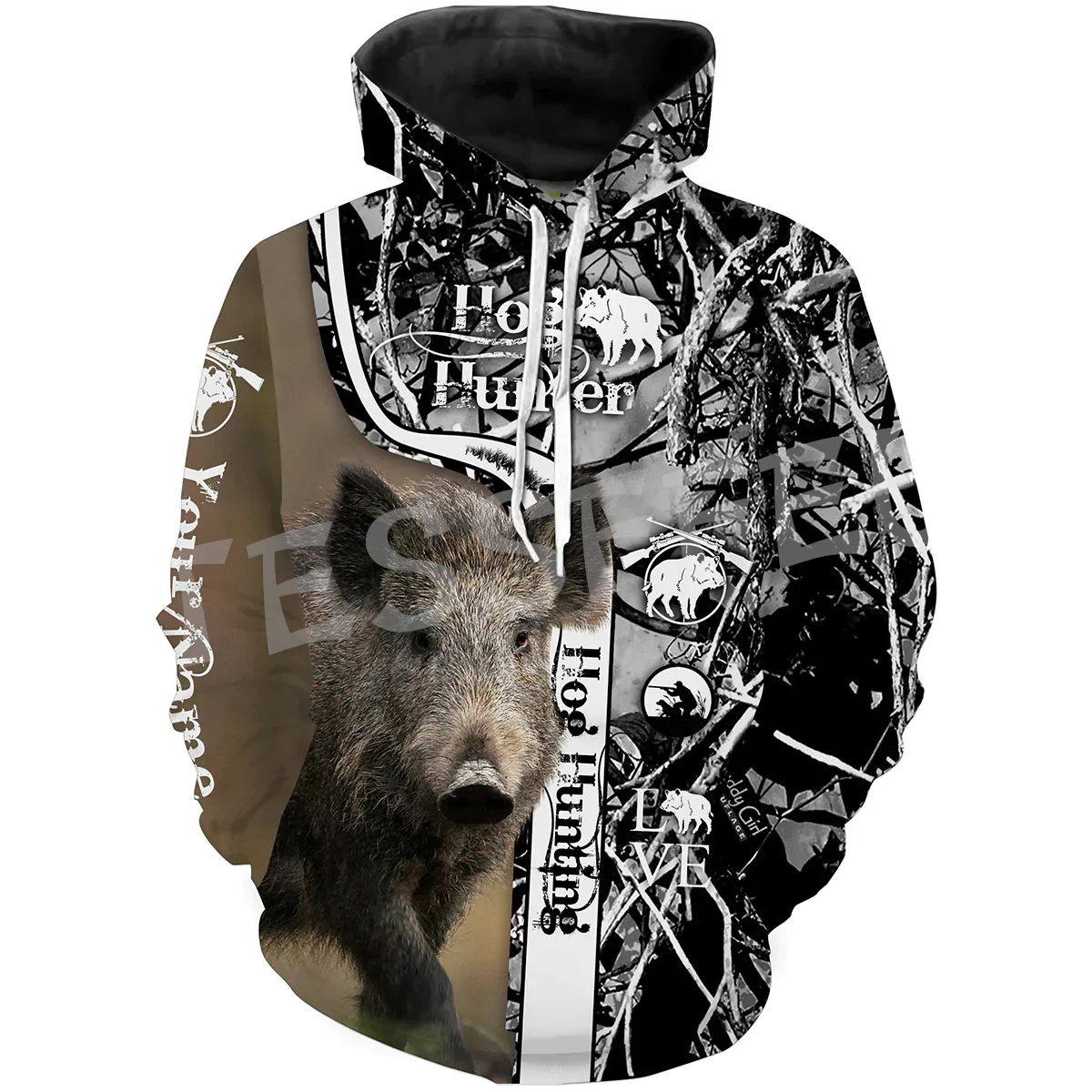 

NewFashion Custom Name Boar Hunting Camo Hunter Tattoo 3DPrint Harajuku Pullover Streetwear Unisex Casual Funny Jacket Hoodies U