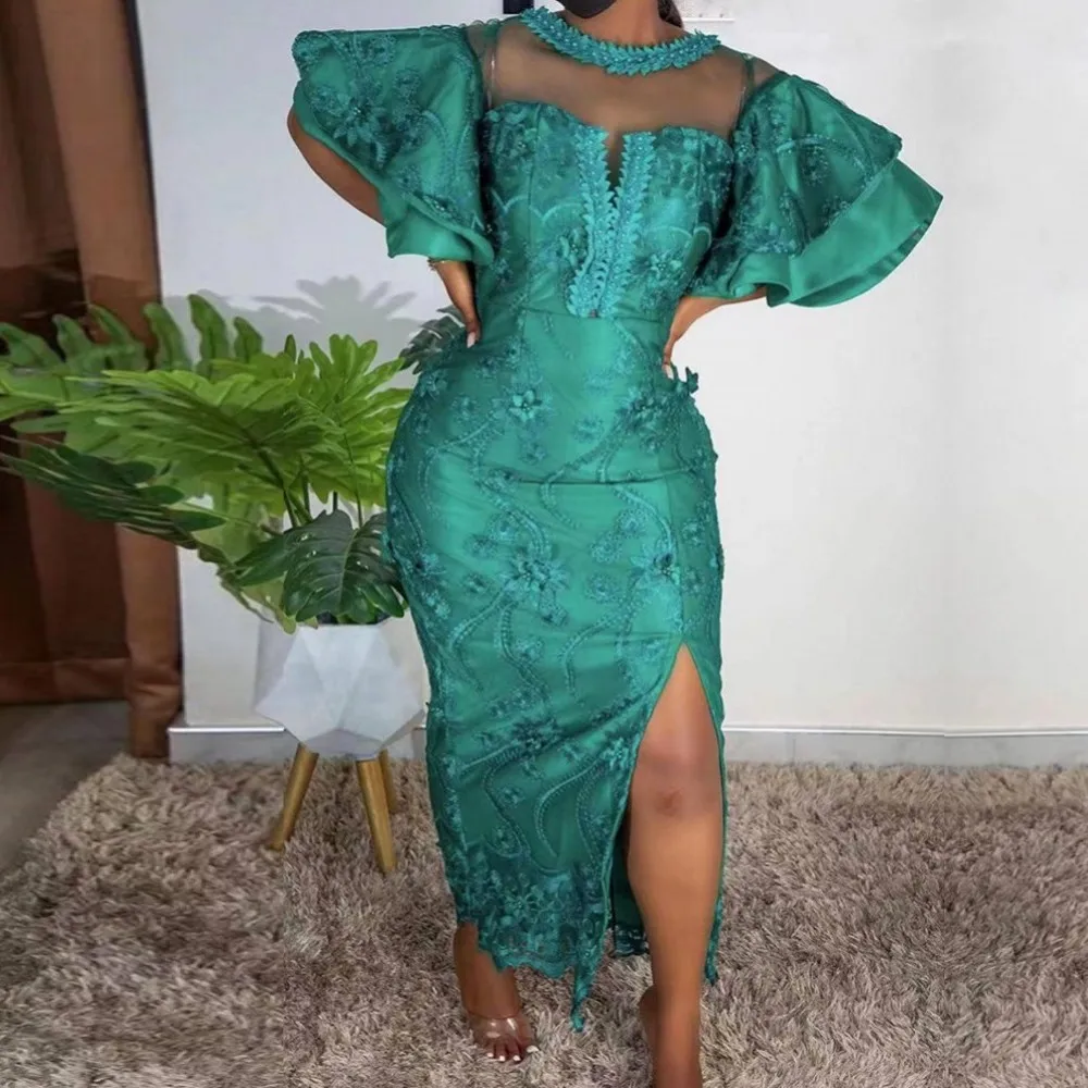 

African Dresses For Women Summer Elegant Evening Africa Clothing Office Lady Party Slim Long Dress Dashiki Ankara Outfits Robe