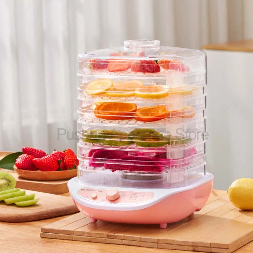 

5 trays Food Dehydrator Fruit Vegetable Herb Meat Drying Machine Pet Snacks food Dryer Can lift Height adjustable 220v