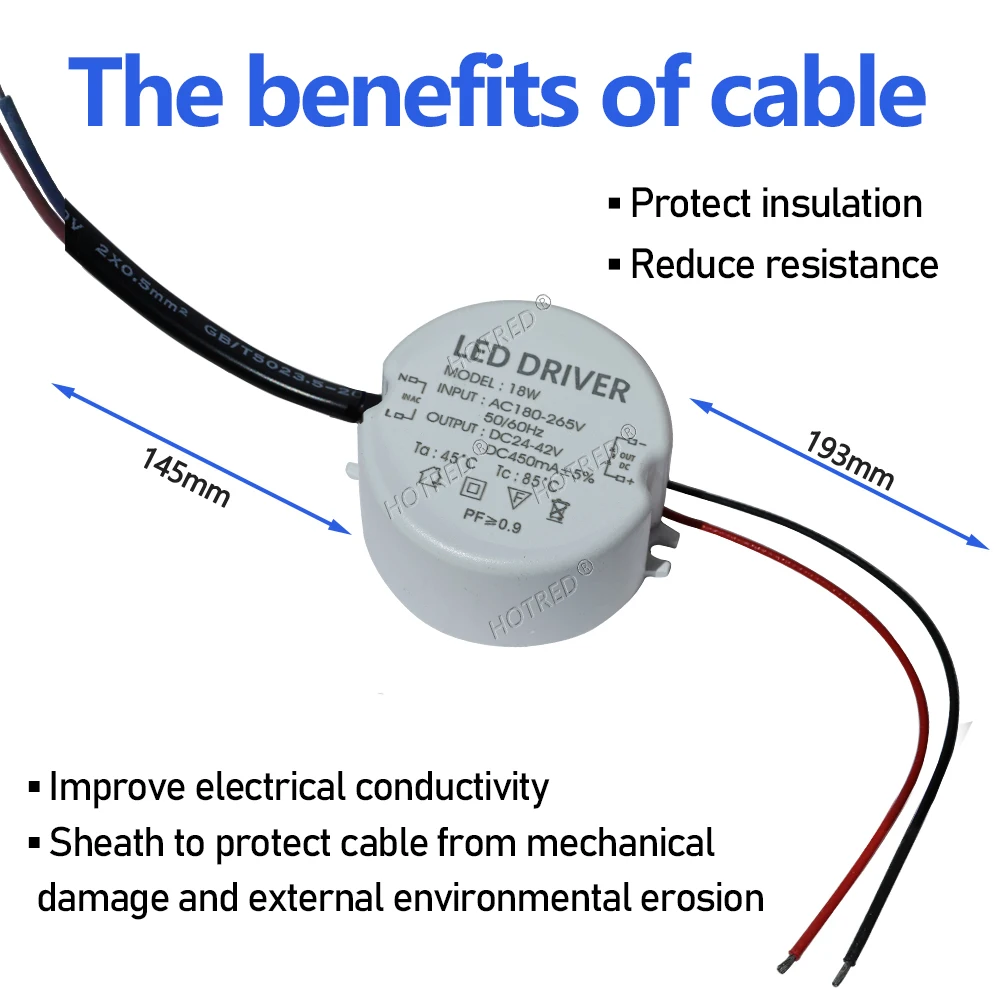 Круглые флейты 7 Вт 8 10 12 15 18 высота PF 0 9 флейта до 24 В постоянного тока 30 42 в мА для