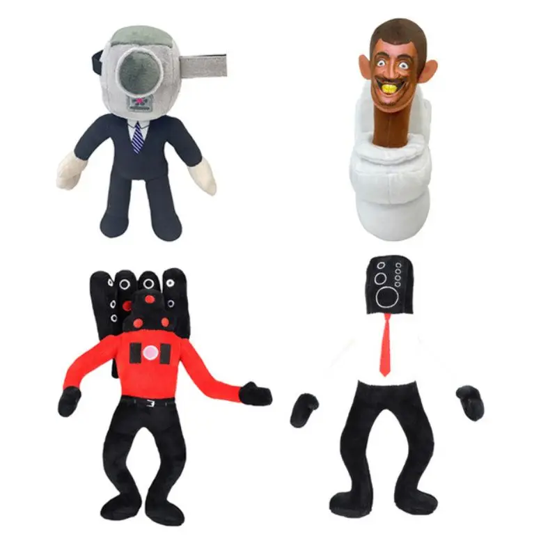 

Skibidi Peluche de Anime para niños, juguete de felpa suave y divertido, regalo de cumpleaños y Navidad, 28cm