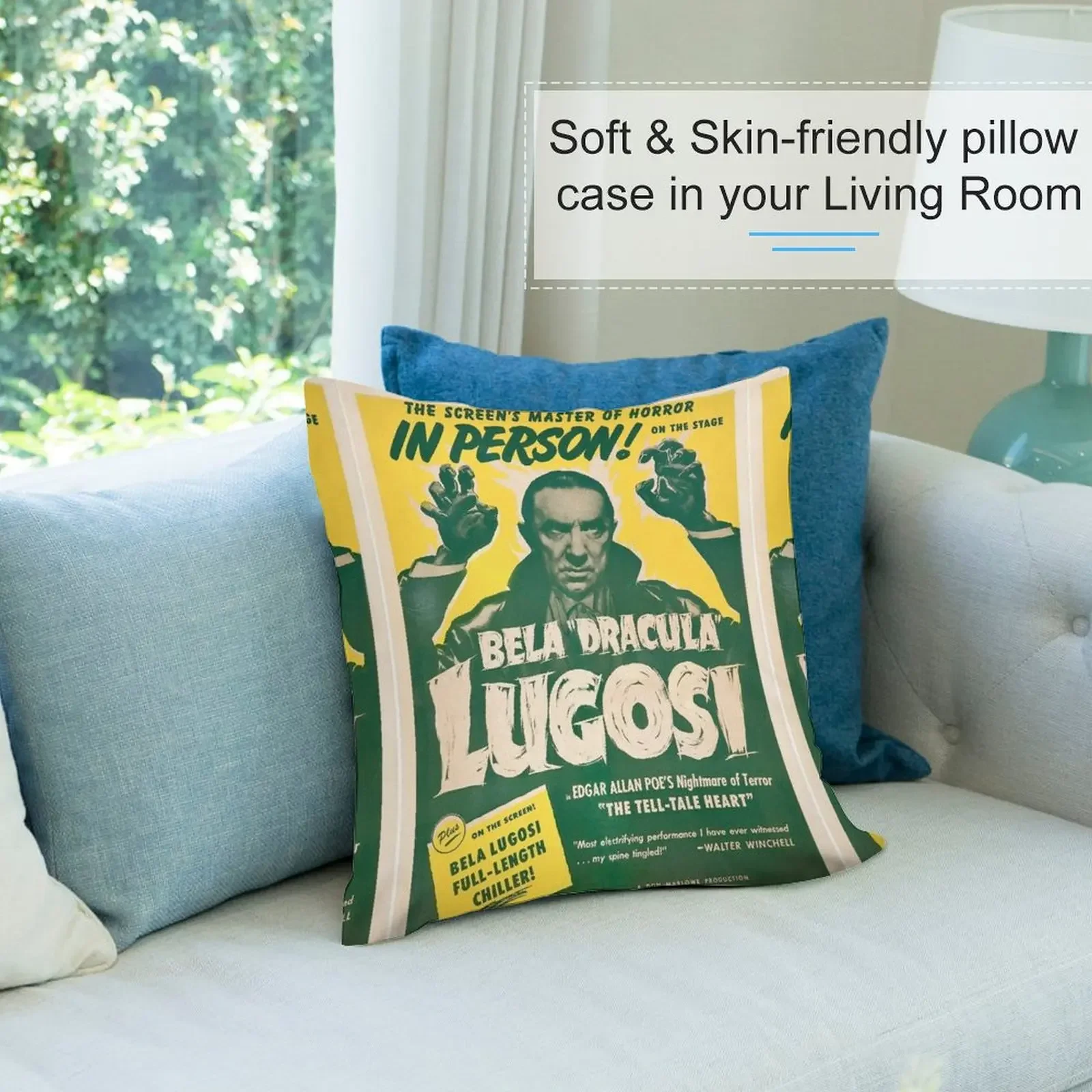 Bela Lugosi - Дракула винтажный постер фильма ужасов декоративная подушка наволочка