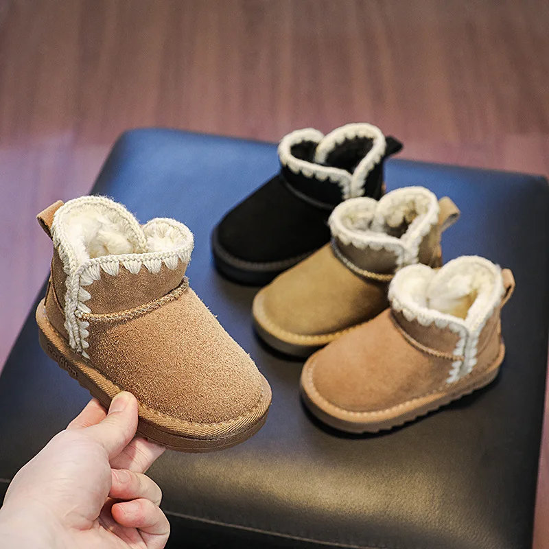 Зимние зимние сапоги для девочек блестящие три цвета детские короткие ботинки на