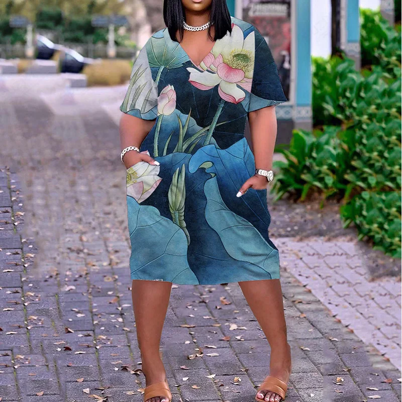 

Short Sleeve African Dresses For Women Features Hot Selling Top New Arrivals Luxury Best Selling Plus Size Women Clothing