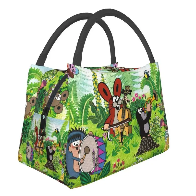 

Cute Krtek Mole Insulated Lunch Bags for Work Office Cartoon Maulwurf Resuable Cooler Thermal Lunch Box Women
