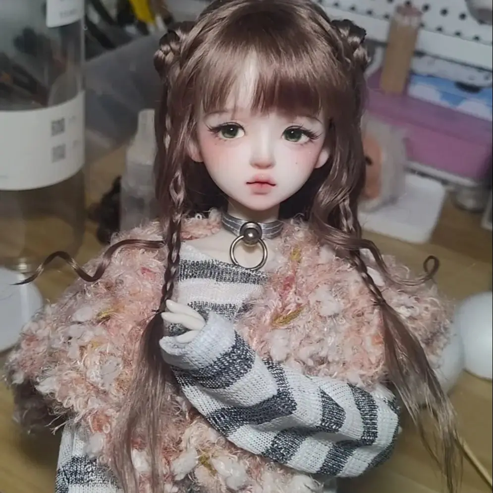 Фото Новая кукла BJD 1/4 Mengmeng Cut Girl, высококачественная фигурка, совместные новые игрушки, искусственные куклы на складе, игрушки для макияжа, бесплатная доставка №1