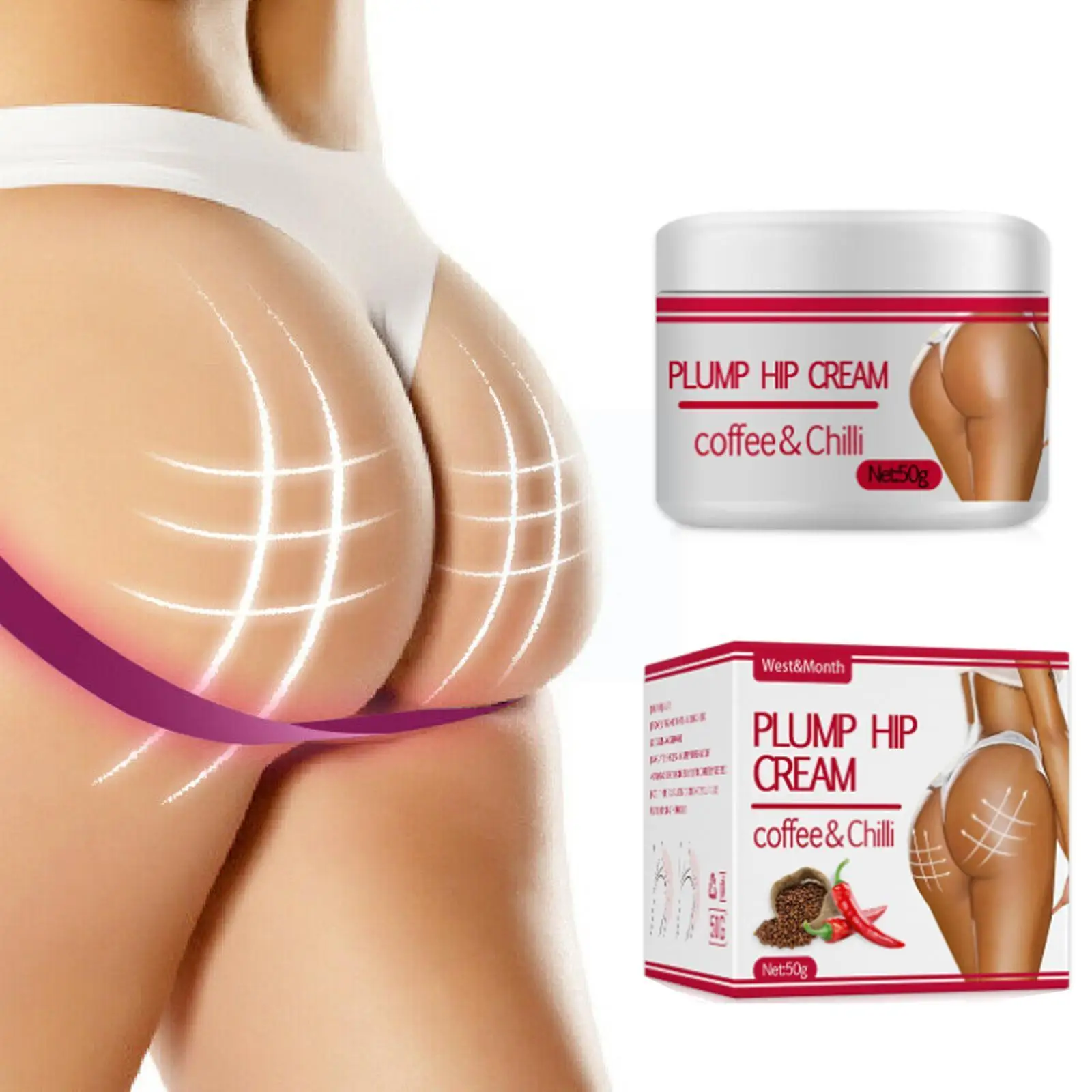 

Buttocks Enhancement Cream Sculpts Plump Sexy Effective Sagging Lift Acid Prevent Collapse Buttocks Hip Collagen Care Amino G1D3
