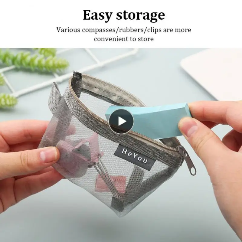 

Triangle Mesh Three-dimensional Triangular Storage Bags Durable Coin Purse Pouch Small Coin Purse Household Storage Organizer