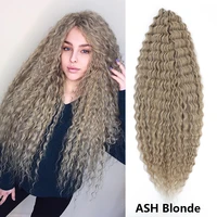 soft water wave crochet hair synthetic braid hair ombre blonde orange 30 inch deep wave braiding hair extension %d0%b7%d0%b8%d0%b7%d0%b8 %d0%ba%d0%be%d1%81%d1%8b %d0%ba%d1%83%d0%b4%d1%80%d0%b8