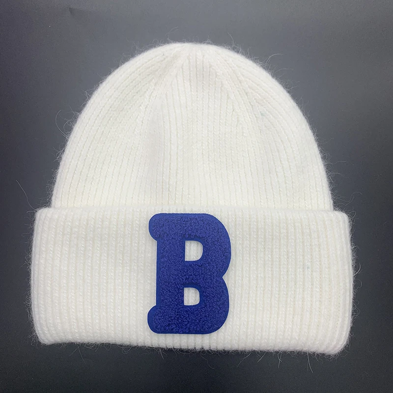 Женская вязаная шапка из натурального кроличьего меха модные зимние шапки с