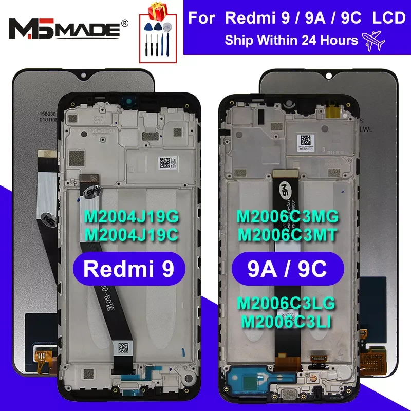 

Оригинальный ЖК-дисплей для Xiaomi Redmi 9 9A 9C, сенсорный экран, дигитайзер для Redmi 9 M2004J19AG M2004J19C, запасные части в сборе