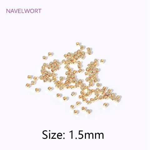 Разделители для бусин латунные позолоченные 18К NAVELWORT 50/100 шт