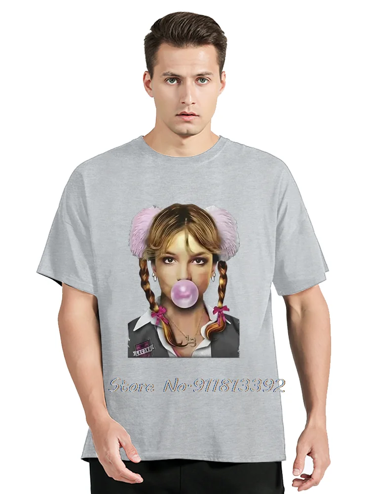 Бритни Спирс футболка с портретом жевательной резинки мужская винтажная модная