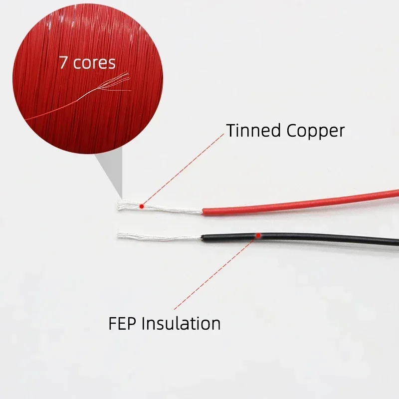34AWG UL10064 Провод из ПТФЭ 5 ~ 500 м Ультратонкий микролиц Изоляция Луженая медная
