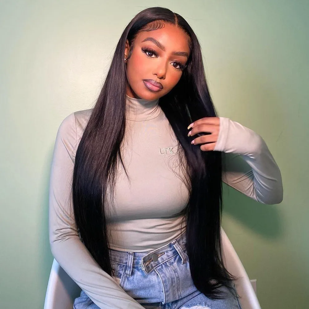 13x4 Hd кружевной прямой фронтальный парик Neddie предварительно выщипанные