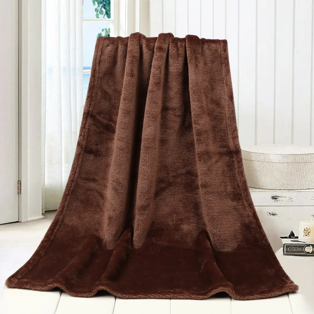 

Solid Color Blanket Fleece Blanket Fashion Soft Throw Kids Blanket Warm Coral Plaid Blankets Flannel Bedroom Fashion Solid Color