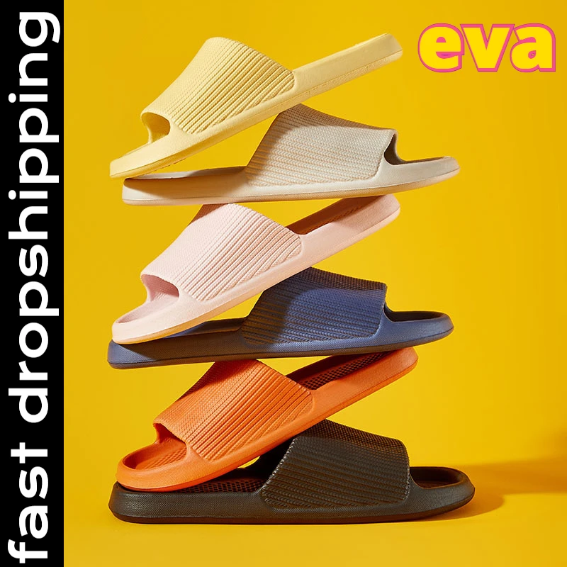 

Women Summer Slippers Flip Flops Women Indoor Home Mute Shoes EVA Soft-soled Shoes Cloud Slides Couple Non-slip Casual Sandals