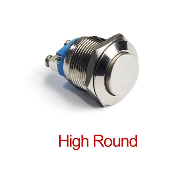 

Металлическая кнопка запуска 16/19/22 мм, быстродействующий водонепроницаемый звонок IP65, звонок, звуковой сигнал, автомобильный двигатель, питание ПК